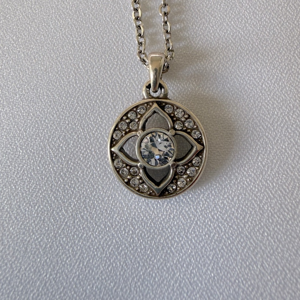 ✨ Brighton Silver Tone Crystal Pendant Necklace